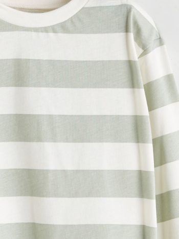 LCW Baby Cream Striped Boys T-Shirt
