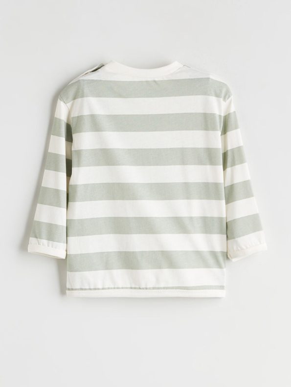 LCW Baby Cream Striped Boys T-Shirt