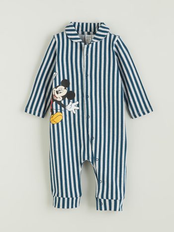LCW Baby Off-White Mickey Mouse Printed Baby Bodysuit