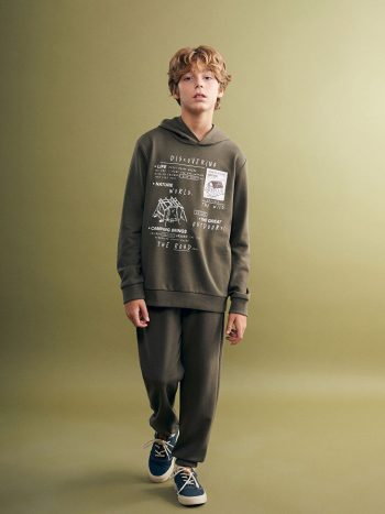 LCW Kids Haki Hooded Boys Tracksuit