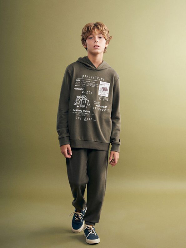 LCW Kids Haki Hooded Boys Tracksuit