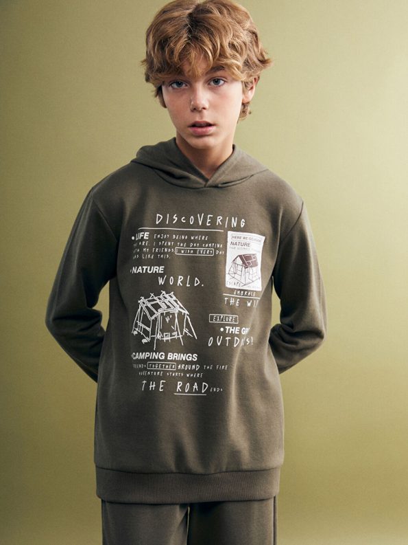 LCW Kids Haki Hooded Boys Tracksuit