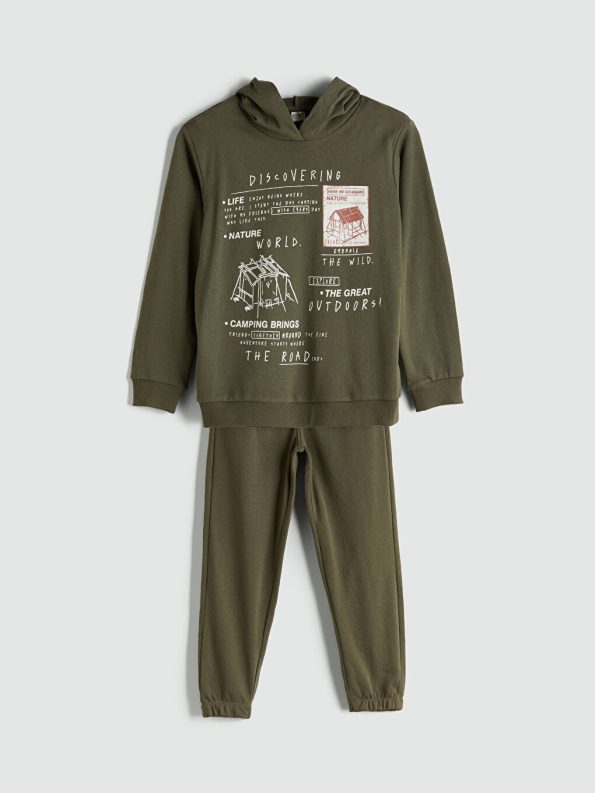 LCW Kids Haki Hooded Boys Tracksuit