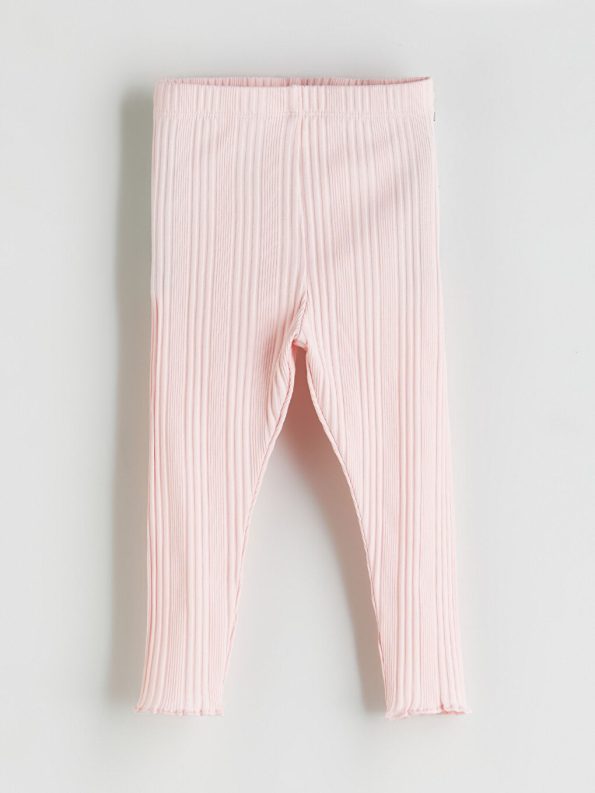 LCW Baby Pink Long Sleeve Basic Girl Pajama Set