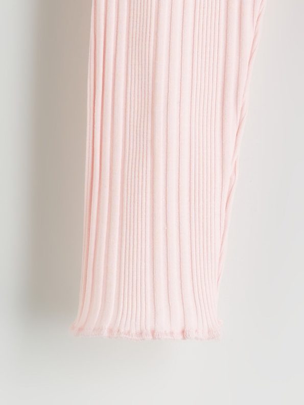 LCW Baby Pink Long Sleeve Basic Girl Pajama Set