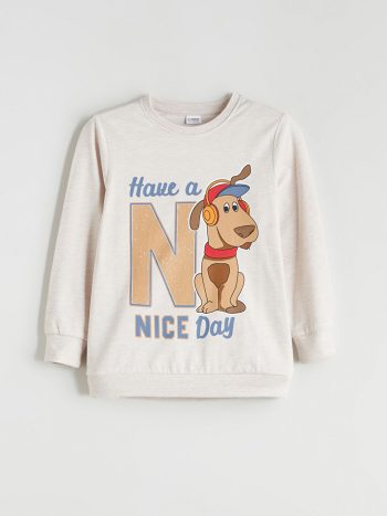 LCW Kids Printed Boy's Sweatshirt and Jogger Set
