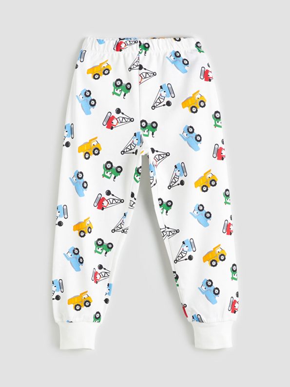 LCW Kids Cream Printed Boys Pajama Set