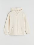 LCW Kids Beige Long Sleeve Girls Thick Zipper Sweatshirt