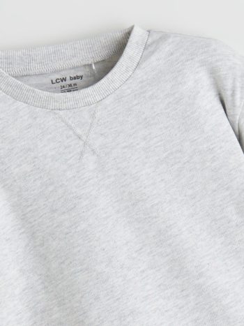LCW Baby White Crew Neck Boys T-Shirt