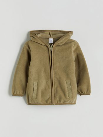 LCW Baby Haki Hooded Boys Cardigan