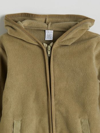 LCW Baby Haki Hooded Boys Cardigan