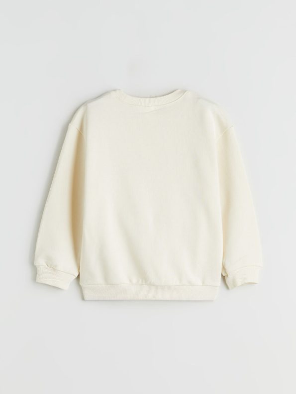 LCW Kids Beige Crew Neck Boys Sweatshirt and Jogger Pants