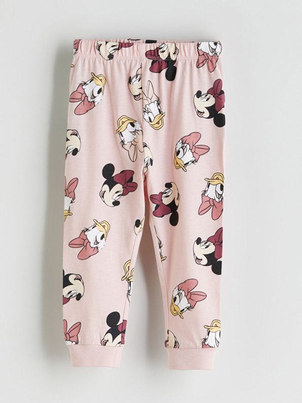 LCW Baby Pink Minnie Mouse Printed Girl's Pajama Set