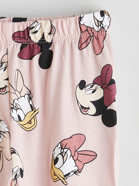 LCW Baby Pink Minnie Mouse Printed Girl's Pajama Set
