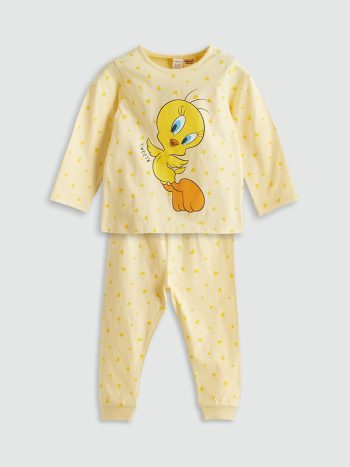 LCW BabySari Tweety Print Girls' Pajama Set