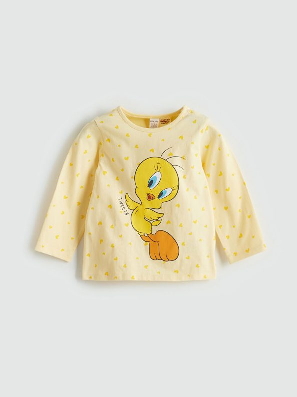 LCW BabySari Tweety Print Girls' Pajama Set
