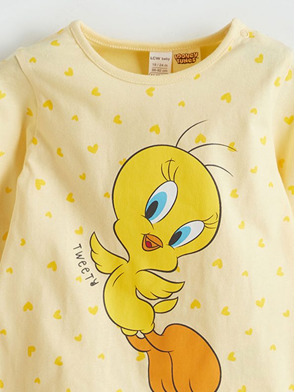 LCW BabySari Tweety Print Girls' Pajama Set