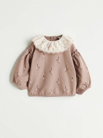 Printed Girls' Sweatshirt and Leggings Set