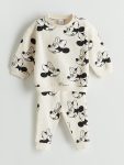 Striped Girls' Baby Sweatshirt and Leggings Set