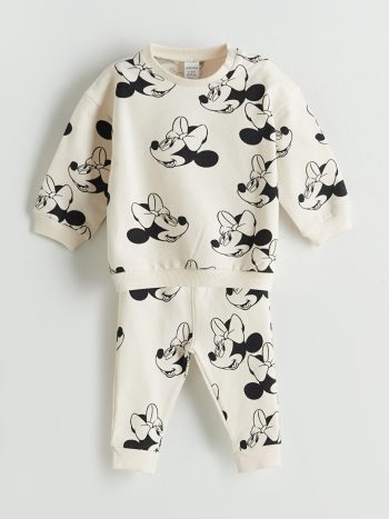 Striped Girls' Baby Sweatshirt and Leggings Set