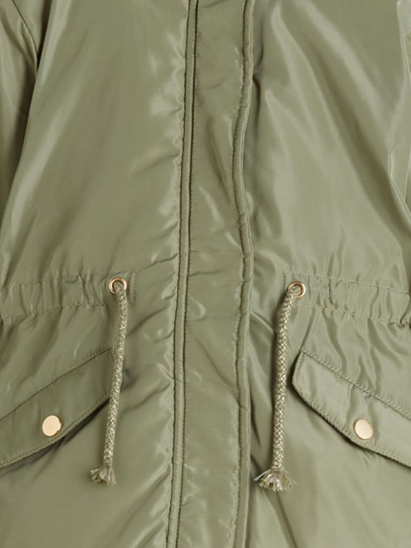 LCW Kids Green Hooded Girls Jacket