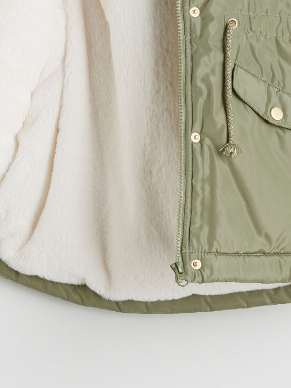 LCW Kids Green Hooded Girls Jacket