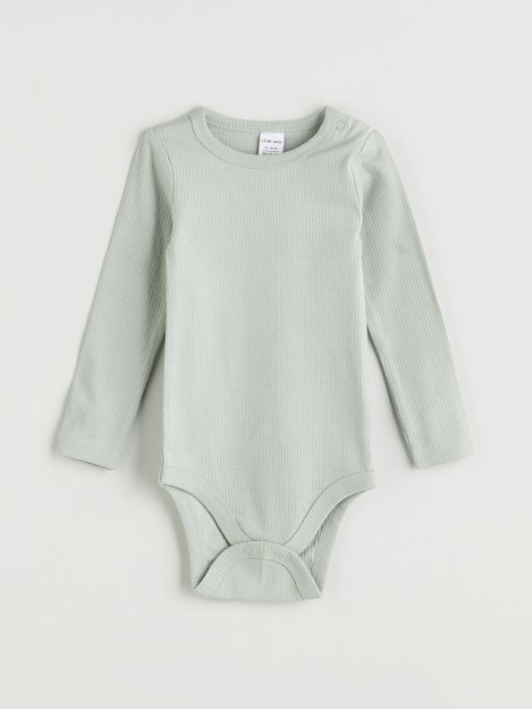 LCW Baby Green Basic Boy Baby Snapsuit Set of 3
