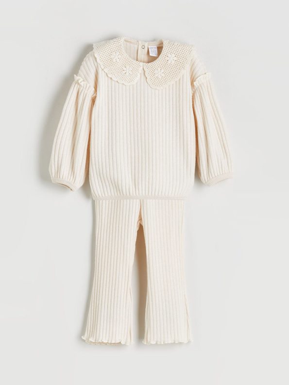 Girls' Bicycle Neck Blouse and Leggings Set