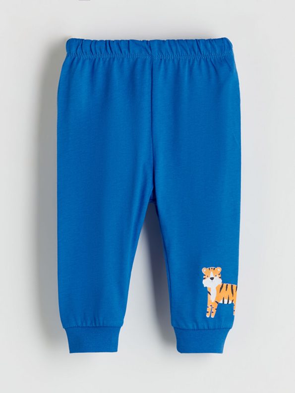 LCW Baby Beige Crew Neck Boys Sweatshirt and Jogger Set