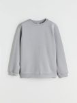 LCW Kids Gray Crew Neck Sweatshirt for Boys