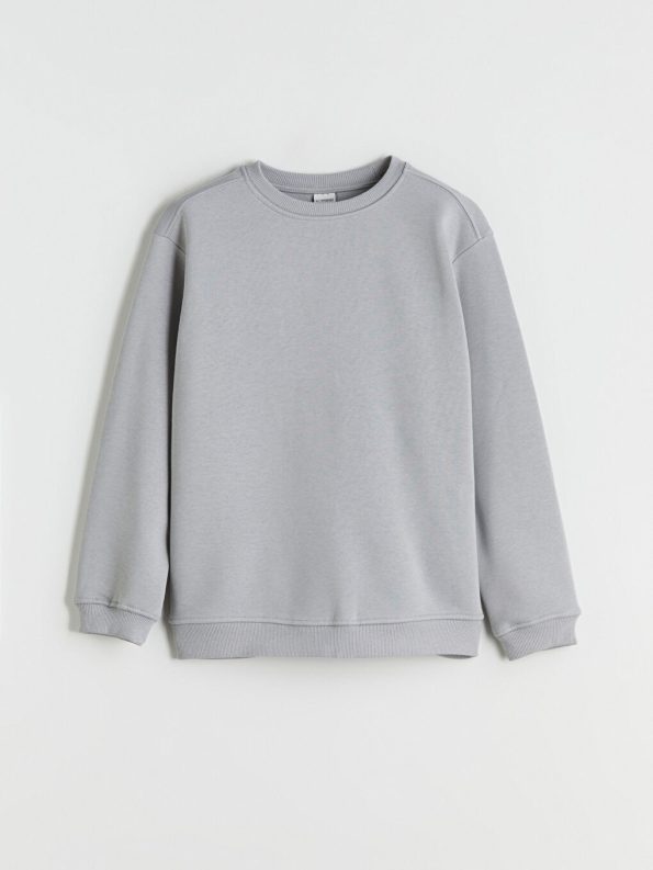 LCW Kids Gray Crew Neck Sweatshirt for Boys