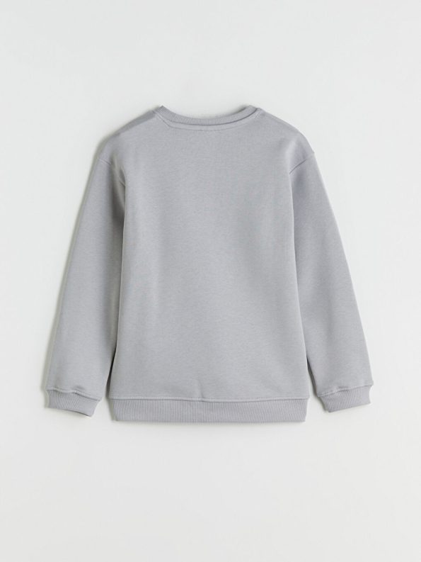 LCW Kids Gray Crew Neck Sweatshirt for Boys