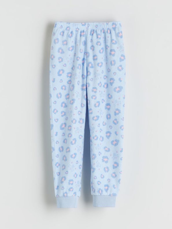 LCW Kids Pink Printed Crew Neck Pajama Set for Girls