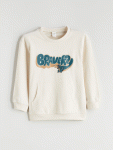 LCW Kids Beige Dinosaur Print Boys Sweatshirt