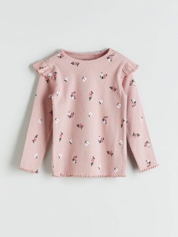 LCW Baby Printed Cycling Neck Pajama Set for Girls
