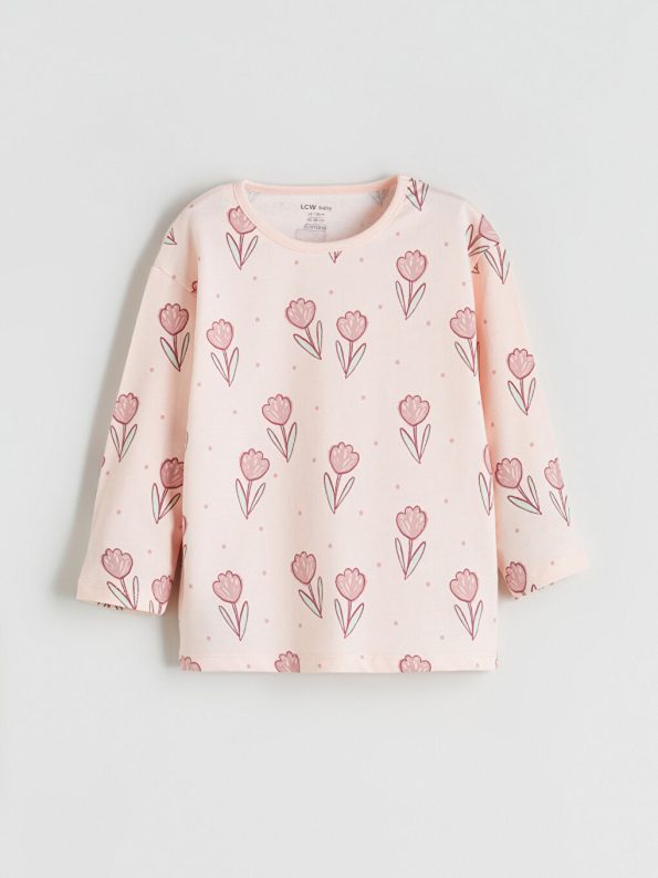 LC WAIKIKI Pink Printed Baby Girl Pajama Set