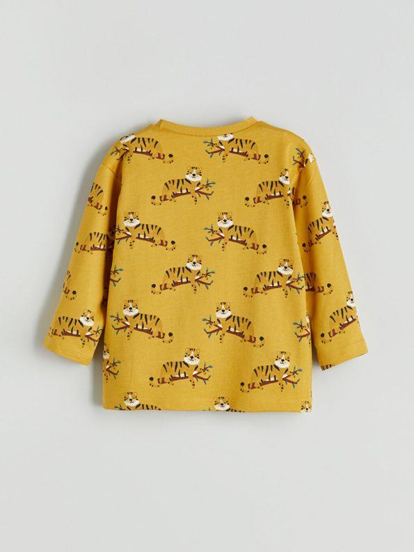 LC WAIKIKI Yellow Printed Boys' Baby Pajama Set