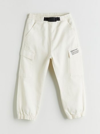 LCW Kids Beige Elastic Waist Boys Pants