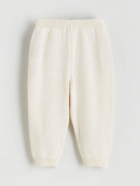 LCW Baby Cream Crew Neck Boys Sweater and Pants Set