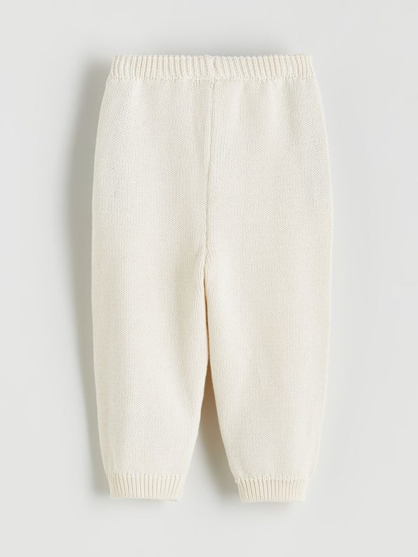 LCW Baby Cream Crew Neck Boys Sweater and Pants Set