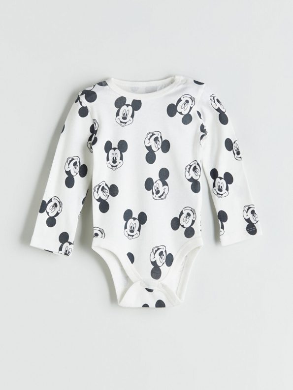 LCW Baby Mickey Mouse Printed Boys Bodysuit and Pants Set