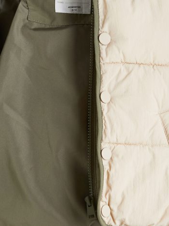 KANZ Beige Hooded Puffer Jacket for Baby Boys