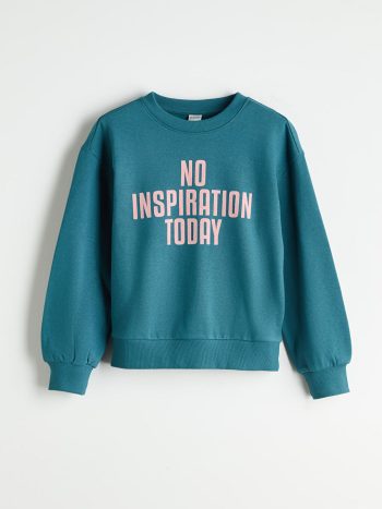 LCW Kids Petrol Crew Neck Girls Sweatshirt