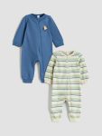 LCW Baby Beige Long Sleeve Crew Neck Baby Boy Bodysuit Set