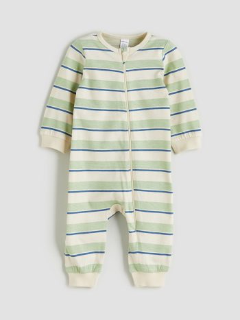LCW Baby Beige Long Sleeve Crew Neck Baby Boy Bodysuit Set