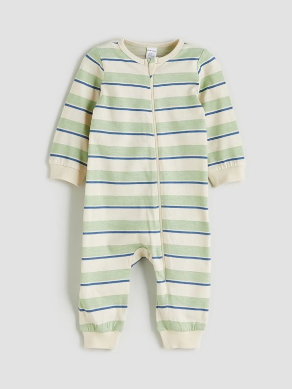 LCW Baby Beige Long Sleeve Crew Neck Baby Boy Bodysuit Set