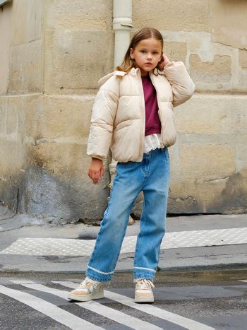 LCW Kids Adjustable Waistband Girls' Denim Pants