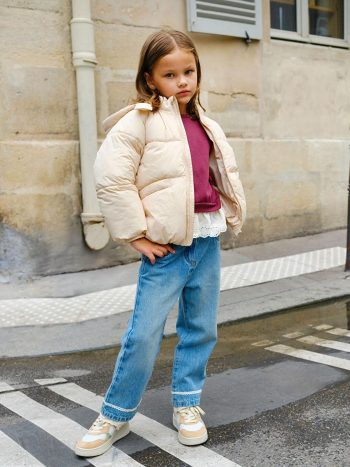 LCW Kids Adjustable Waistband Girls' Denim Pants