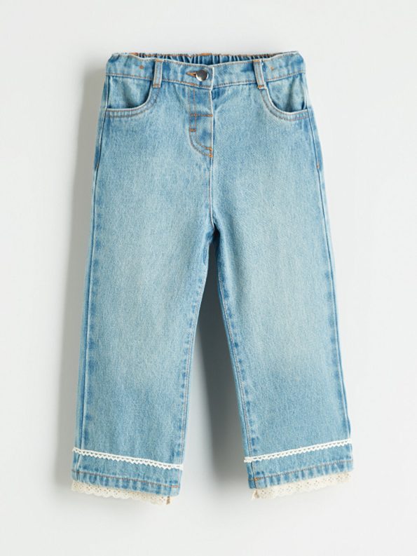 LCW Kids Adjustable Waistband Girls' Denim Pants