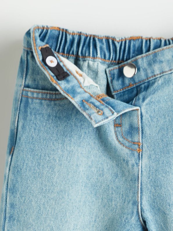 LCW Kids Adjustable Waistband Girls' Denim Pants